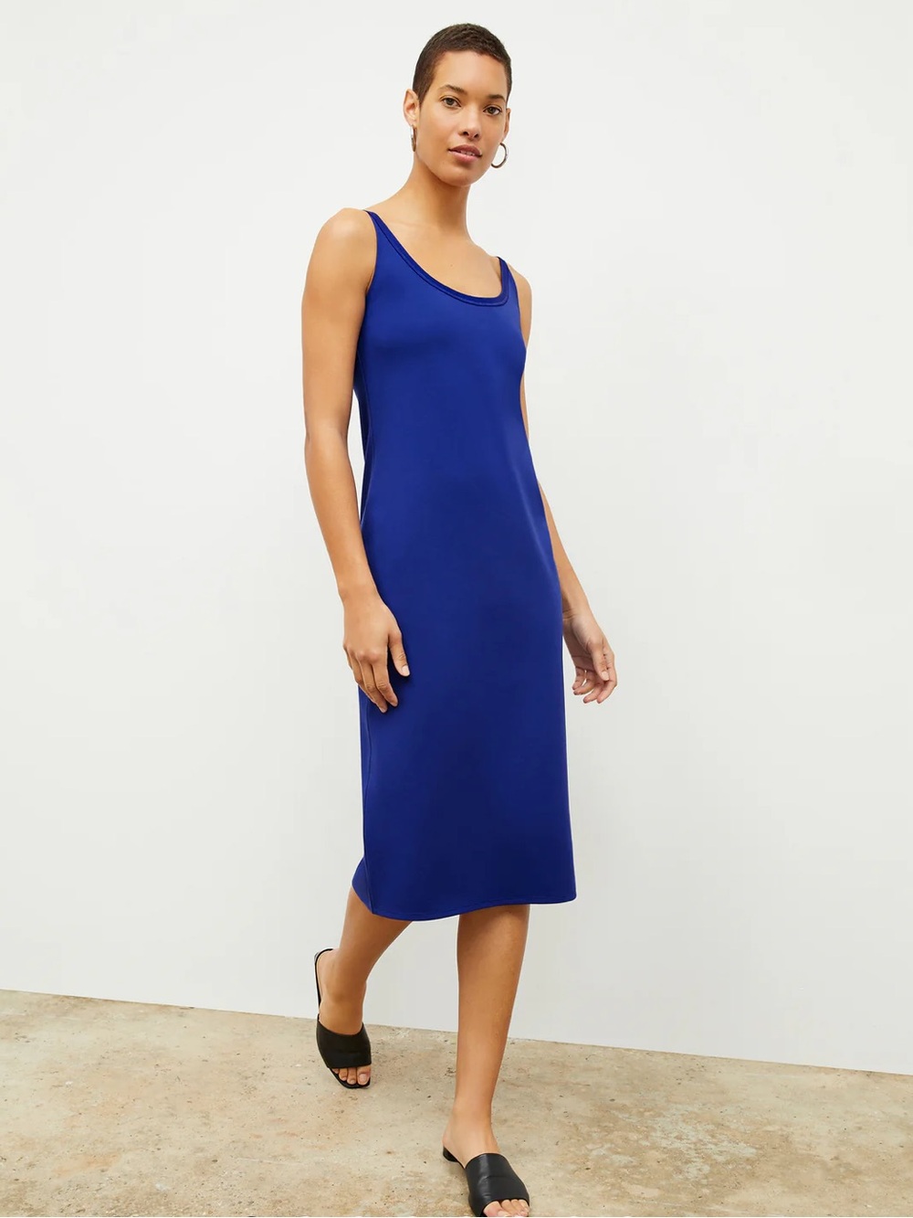MM LaFleur the Elsa Dress Butter Ponte Electric Blue XL